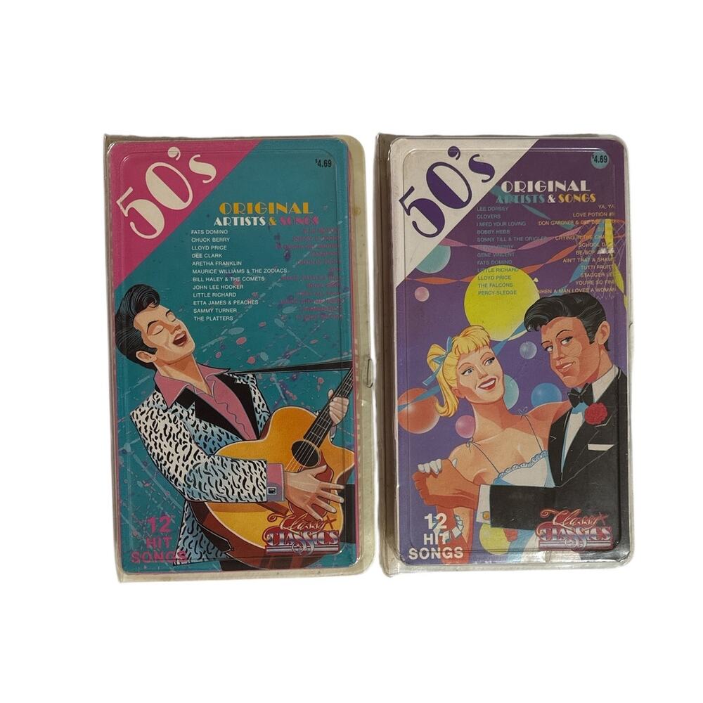 VTG 1989 NEW Unopened Set of 2 1950" Cassette Tapes of the 50's Music